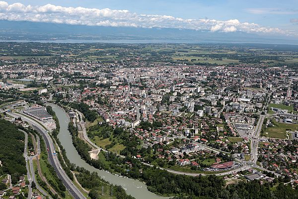 Vue aérienne d'Annemasse