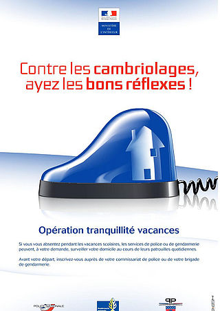 Contre les cambriolagse, ayez les bons reflexes ! Affiche : Contre les cambriolagse, ayez les bons reflexes !