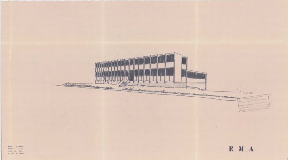 Projet d'extension de l'usine Maître en 1971 - Agrandir l'image, .PNG 1 MB (fenêtre modale)